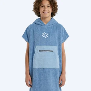 Watery badponcho för junior (6-15) - Bomull - Atlantic Blue