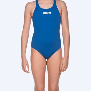Arena baddräkt för flickor - Solid Swim Pro - Ljusblå