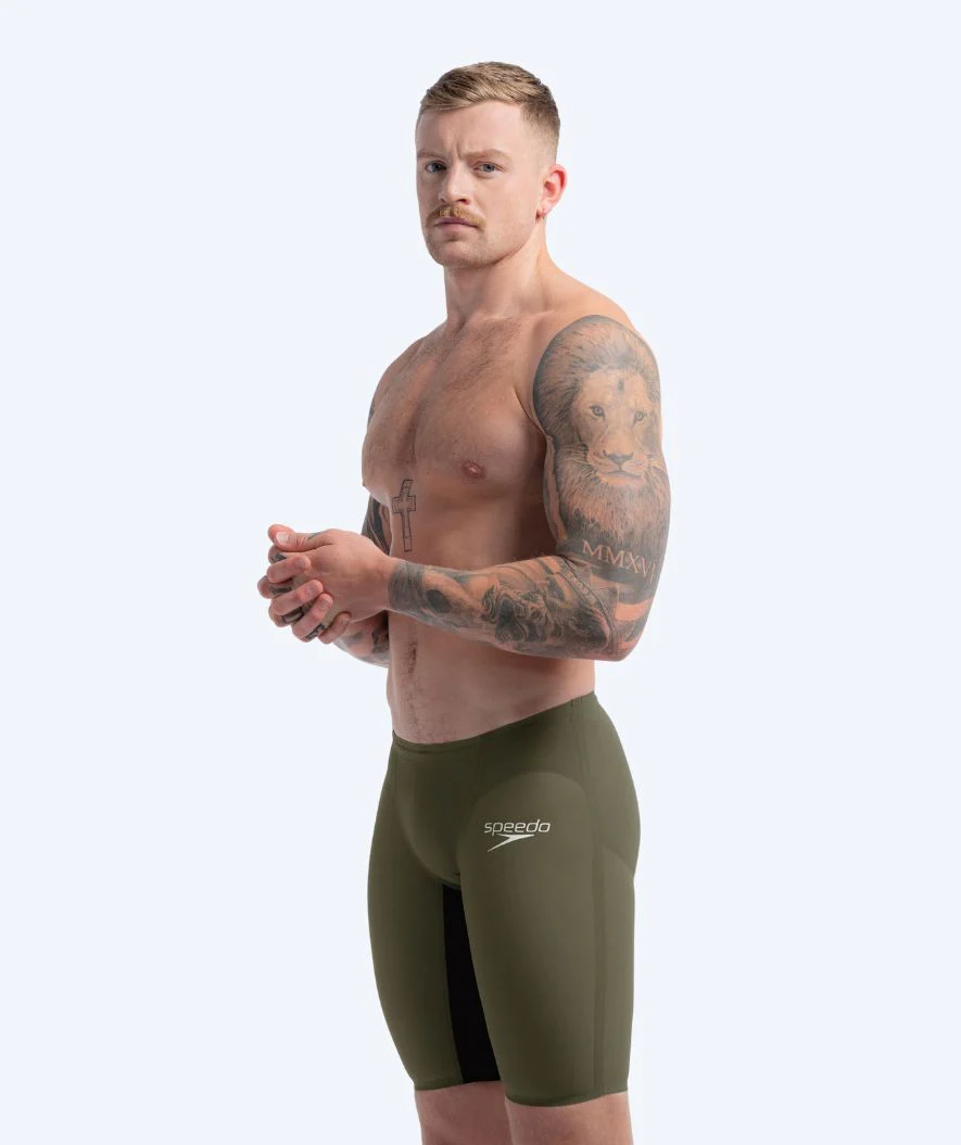 Speedo tävlingsbadbyxor för herr - LZR Pure Valor 2.0 - Grön/svart - Bild 4