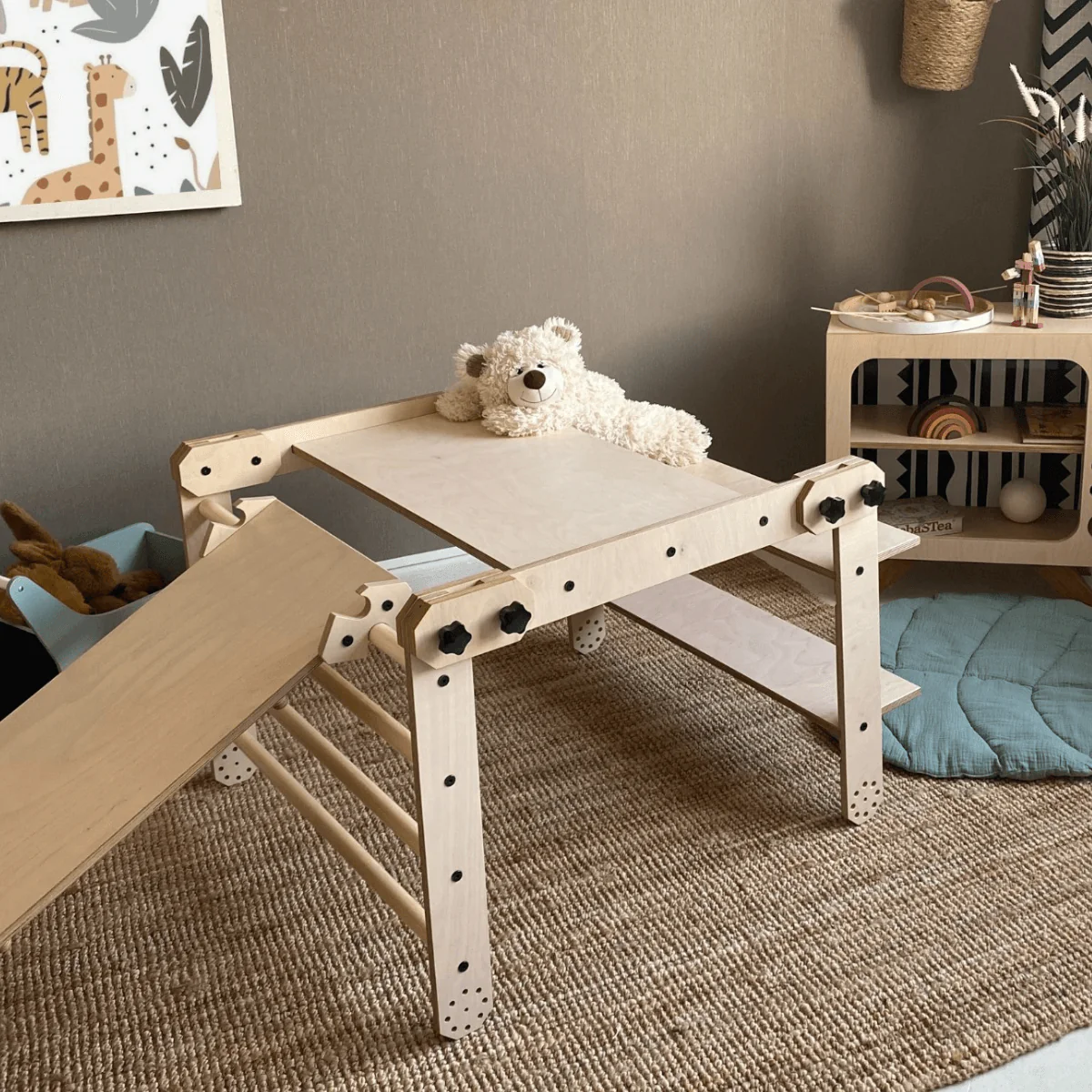Montessori Klätterset / Bord & Hylla / Ritbräda - 3-i-1 Set - Bild 4