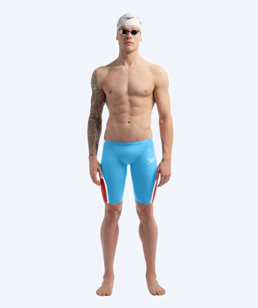 Speedo tävlingsbadbyxor för herr - LZR Pure Intent 2.0 - Blå/röd - Bild 5
