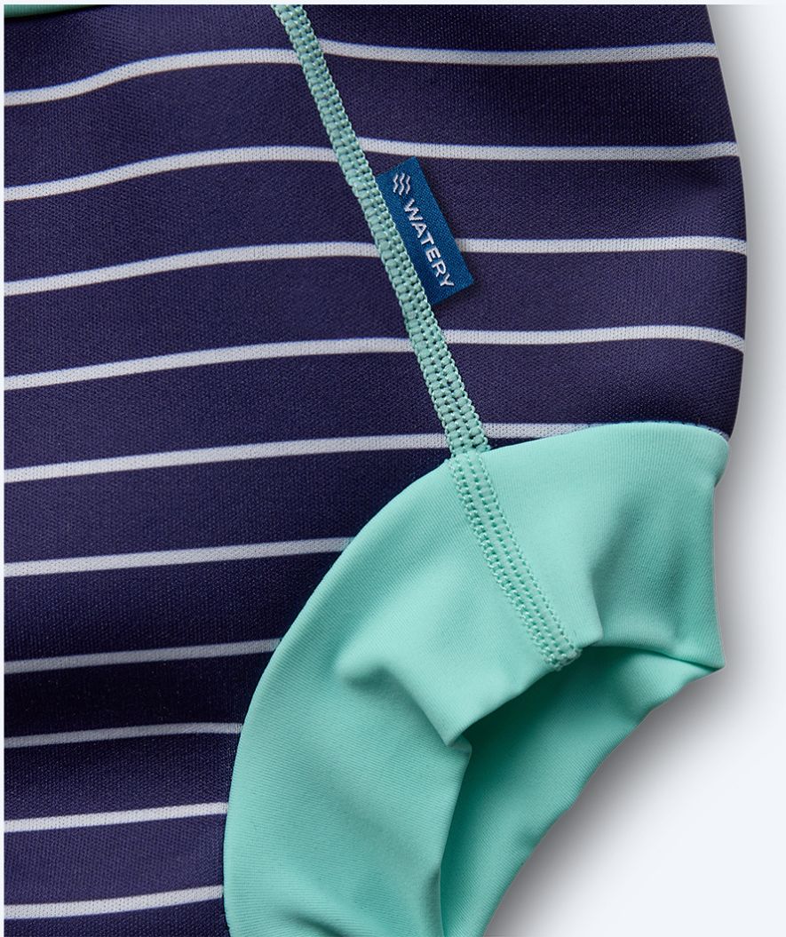 Watery badblöja för barn - Neoprene Swim Nappy - Turquoise Stripes - Bild 6