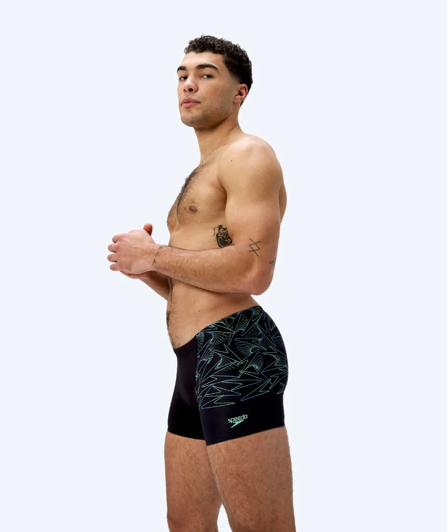 Speedo aquashorts för herr - Hyperboom V-Cut - Svart/grön - Bild 5