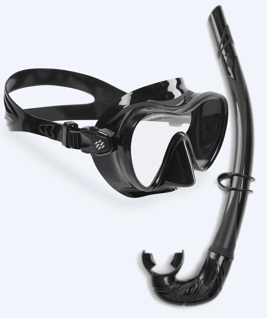 Watery Combo snorkelset för vuxna - Cliff - Svart
