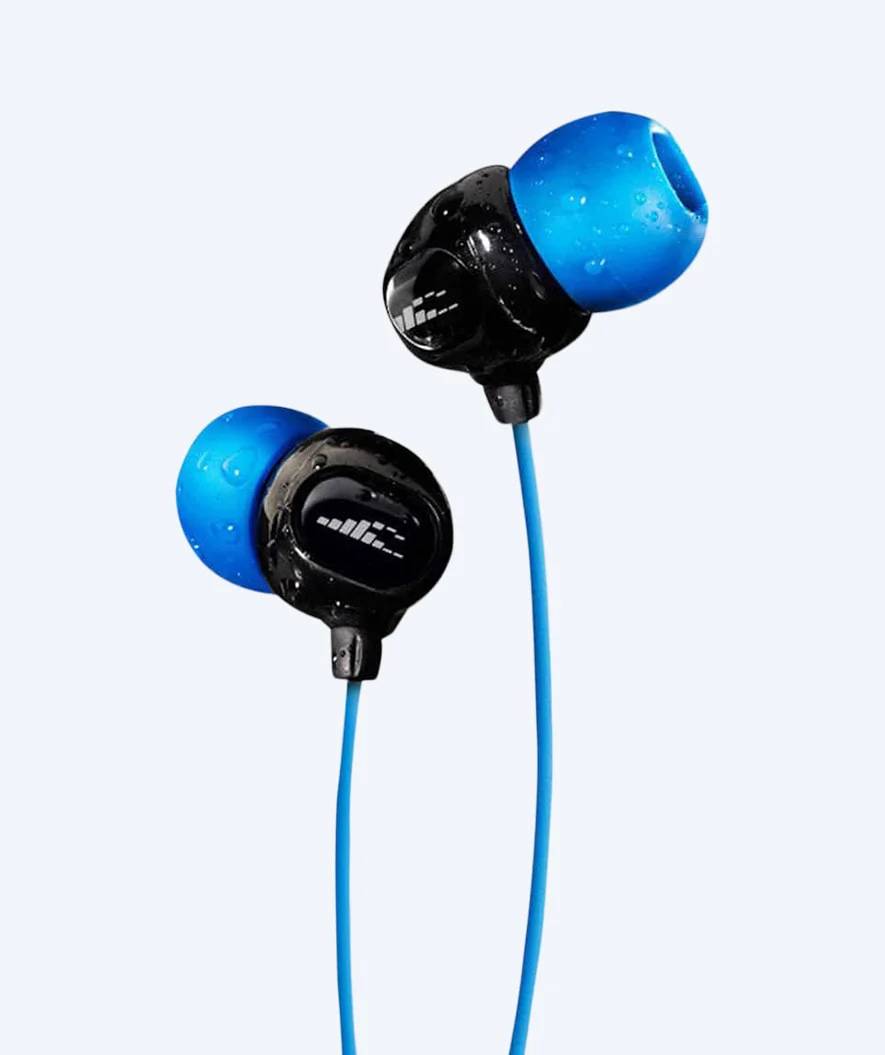 H2OAudio vattentäta hörlurar - Surge S Plus - kort sladd - Blå - Bild 2