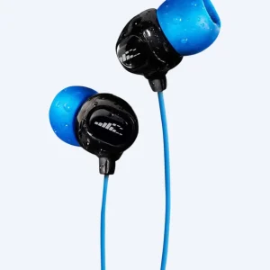 H2OAudio vattentäta hörlurar - Surge S Plus - lång sladd - Blå