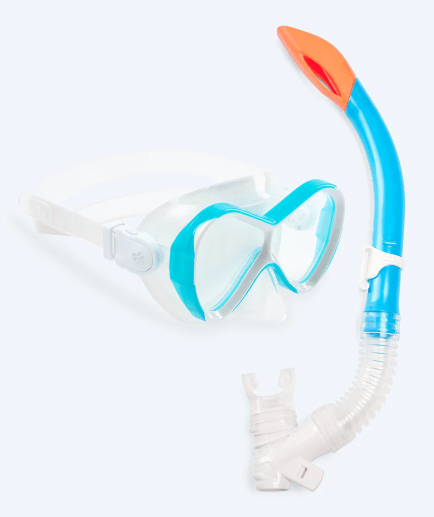 Watery Combo snorkelset för barn - Triton Semi-dry - Ljusblå - Bild 9