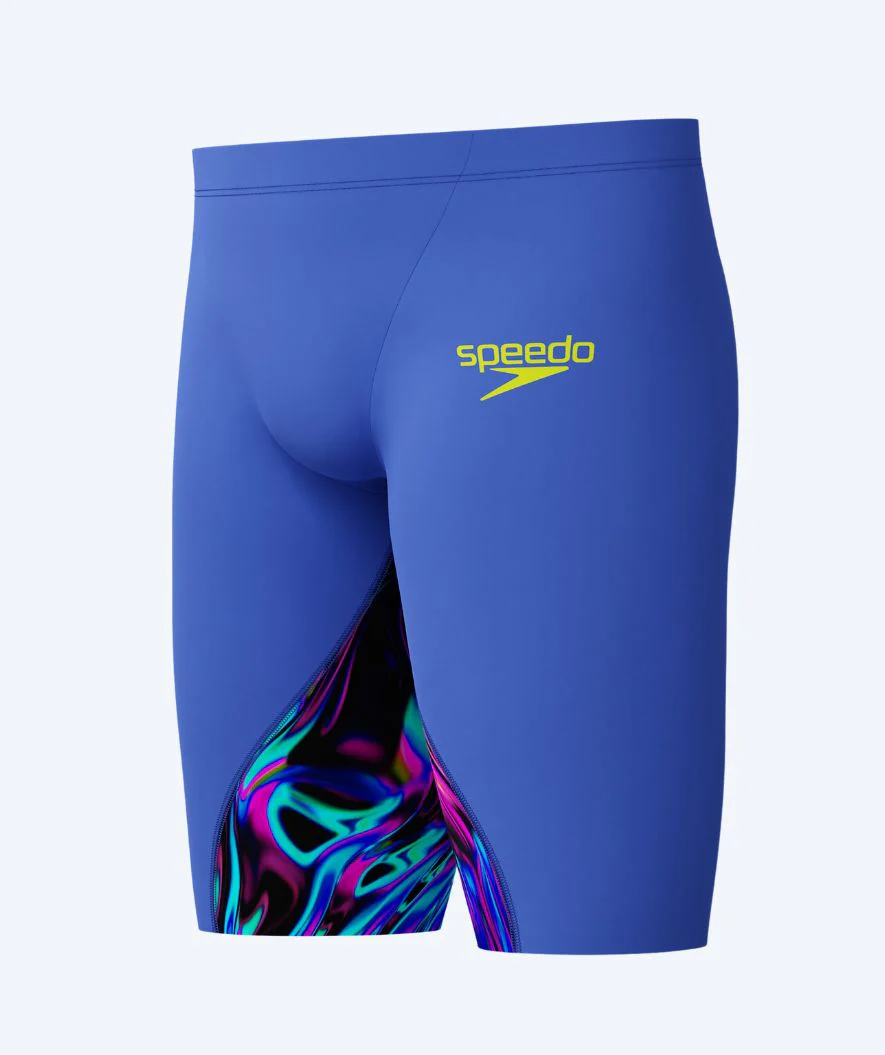 Speedo tävlingsbadbyxor för pojkar - LZR Ignite - Blå/multifärgad - Bild 2