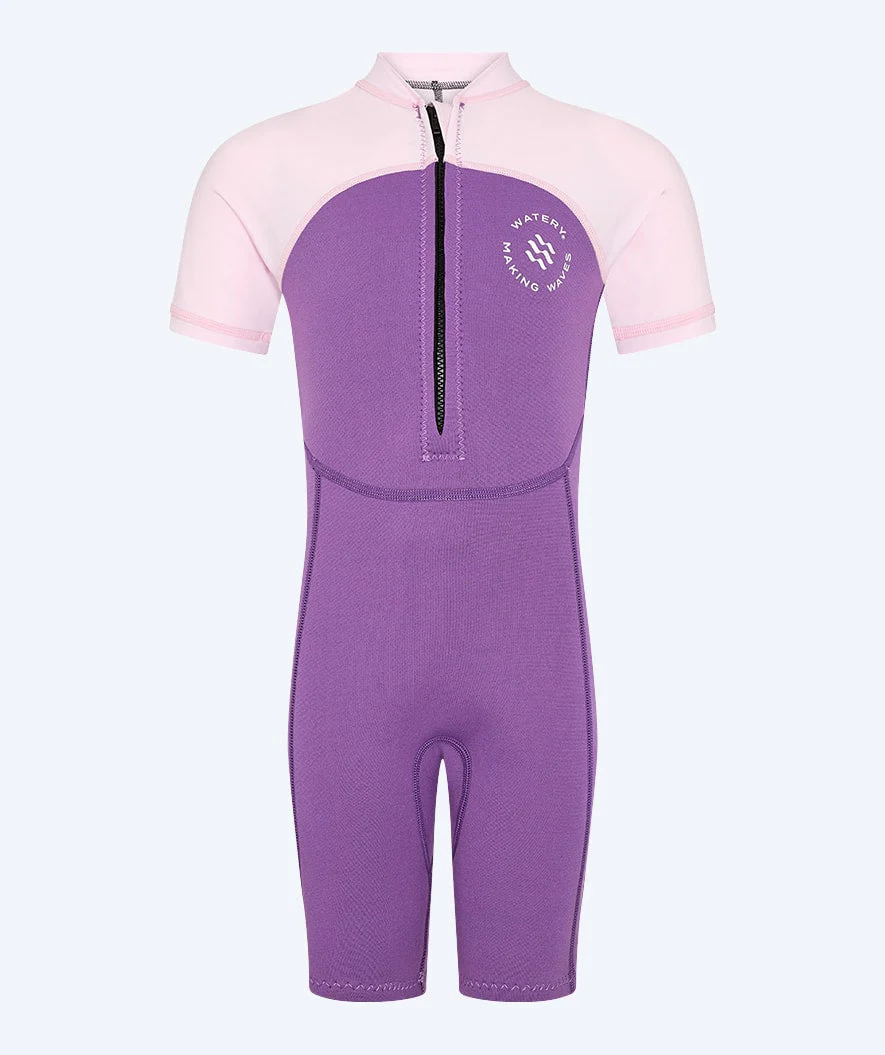 Watery UV-våtdräkt för barn - Calypso Shorty - Lila/Rosa - Bild 3
