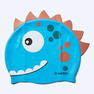 Watery badmössa för barn - Dashers - Dino (Ljusblå)