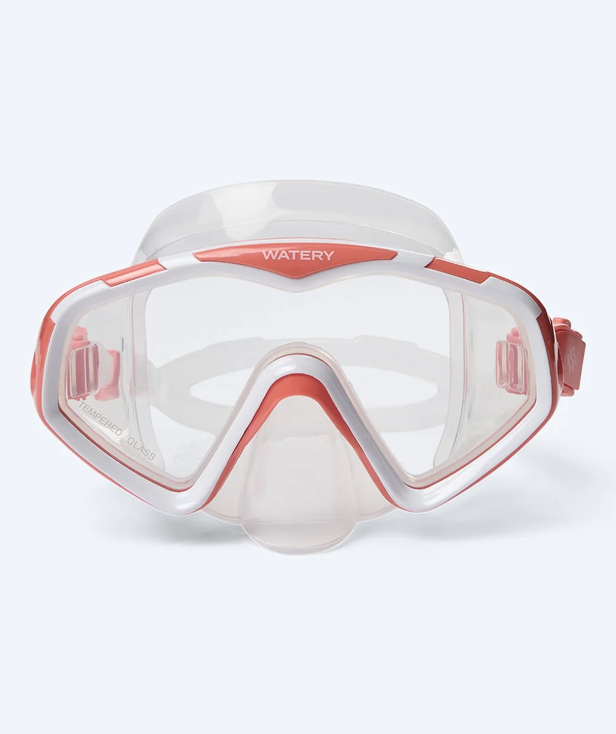 Watery snorkelset för vuxna (från 15 år) - Leach/Breeve - Vit/rosa - Bild 4