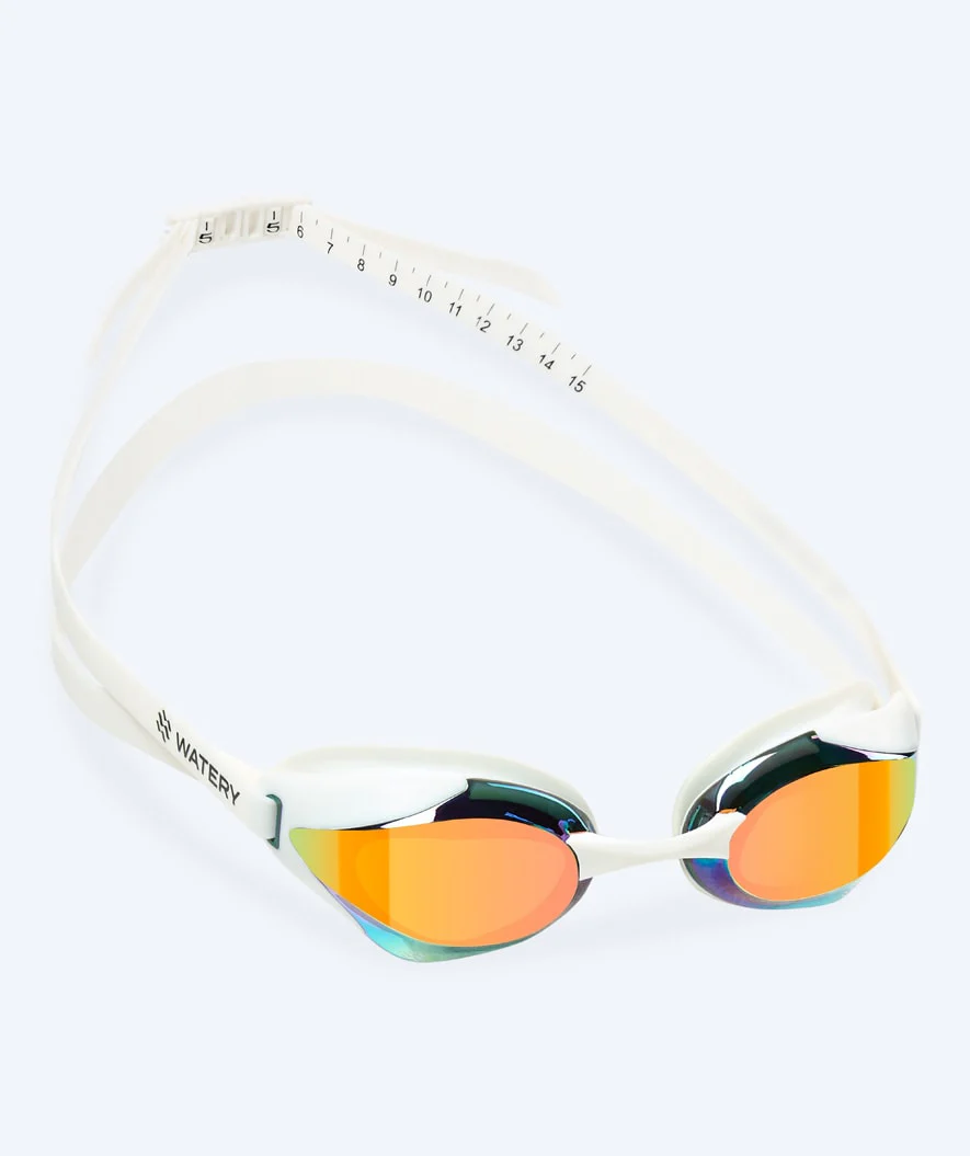 Watery simglasögon - Poseidon Ultra Mirror - Vit/guld