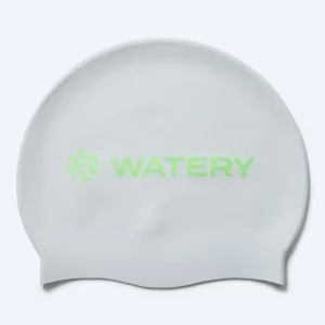 Watery badmössa - Signature Metallic - Vit/grön