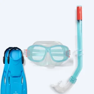 Watery snorkelset för barn (4-10) - Wyre/Fleetwood - Vit/blå