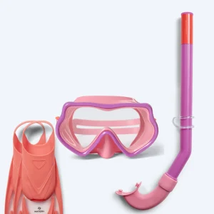Watery snorkelset för barn (4-10) - Pulina/Bimasha - Rosa/rosa