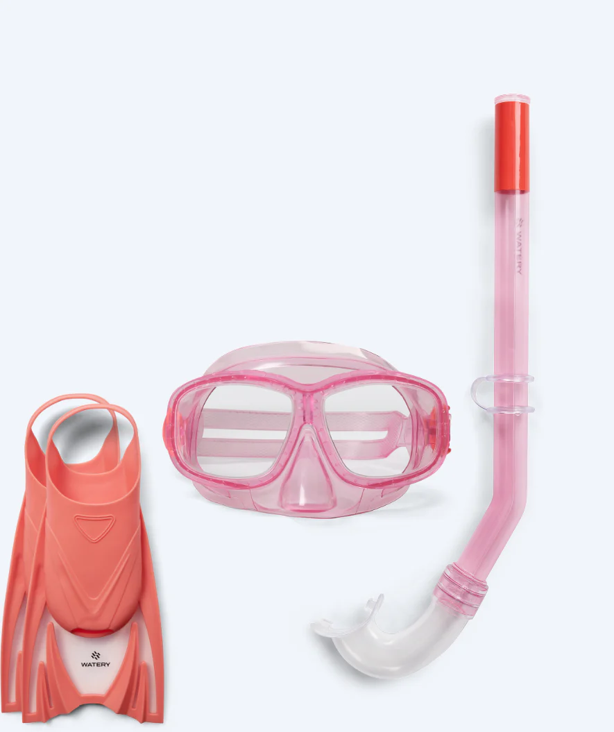 Watery snorkelset för barn (4-10) - Wyre/Bimasha - Rosa/rosa - Bild 2