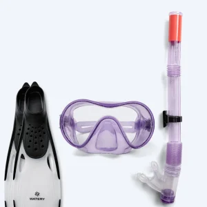 Watery snorkelset för junior (8-15) - Jubal/Rilian - Lila/svart