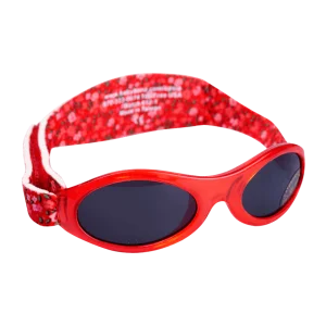 Baby Banz / Kidz Banz solglasögon - Röda med blommiga band (Adventure Petit floral)