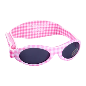 Baby Banz / Kidz Banz solglasögon - Rutig rosa (Adventure Pink check)