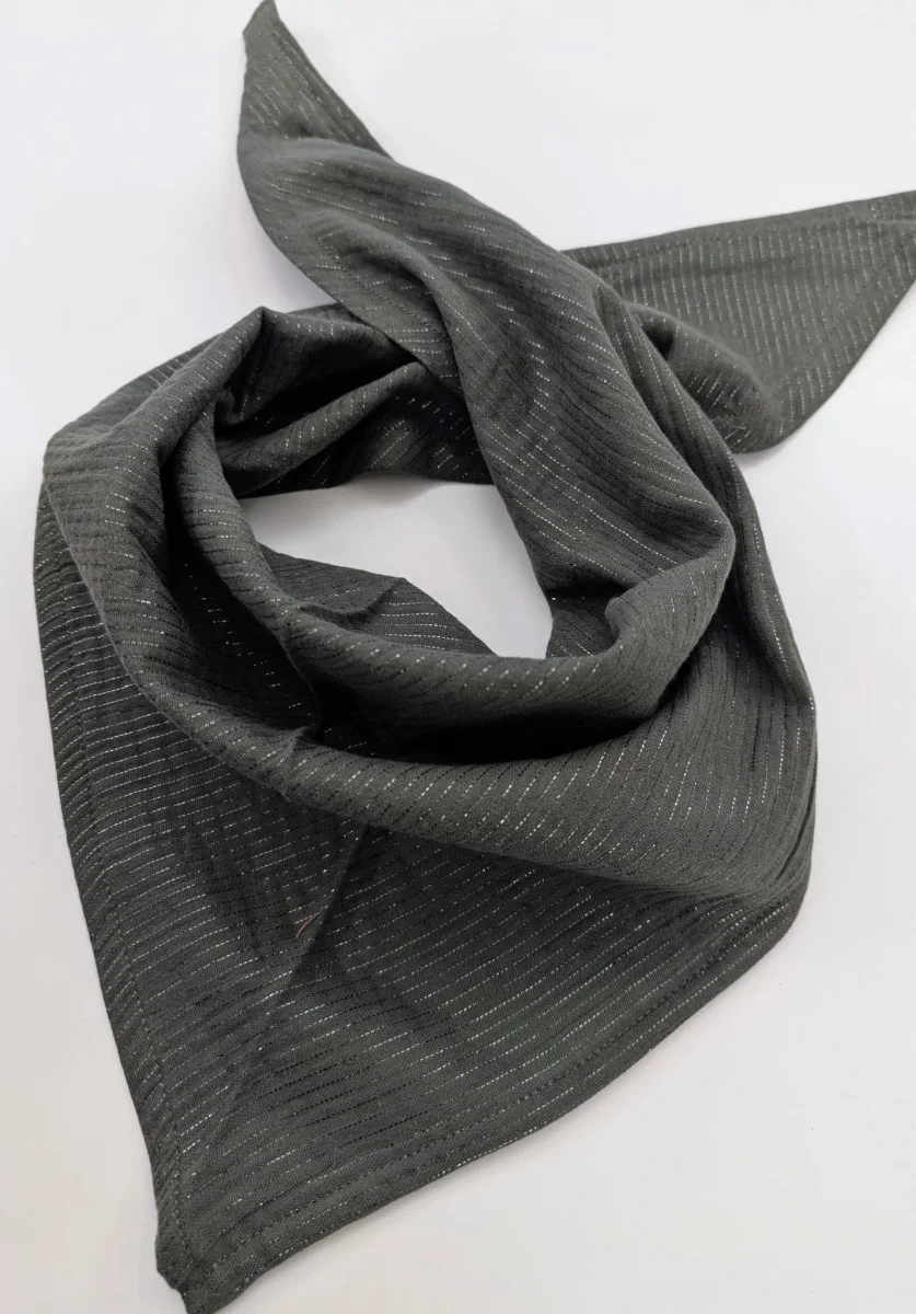 Sjal Muslin Liten Trekant Grönglitter | Rino