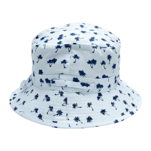 Solhatt med UPF50+ solskydd - Ljusblå med palmer (Banz Blue palm)